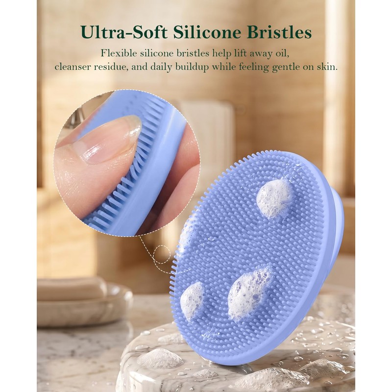 Magcare Silicone Facial Scrubber with Embedded Magnetic Nodes, Face Brush