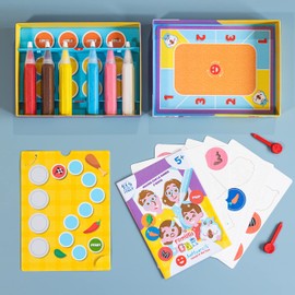 Sabbiarelli Sand-it For Fun Kit - Famiglia GBR: Zeichnungen zum bemalen mit Sand und Tisch-Spiel für Kinder, Kinder 5+