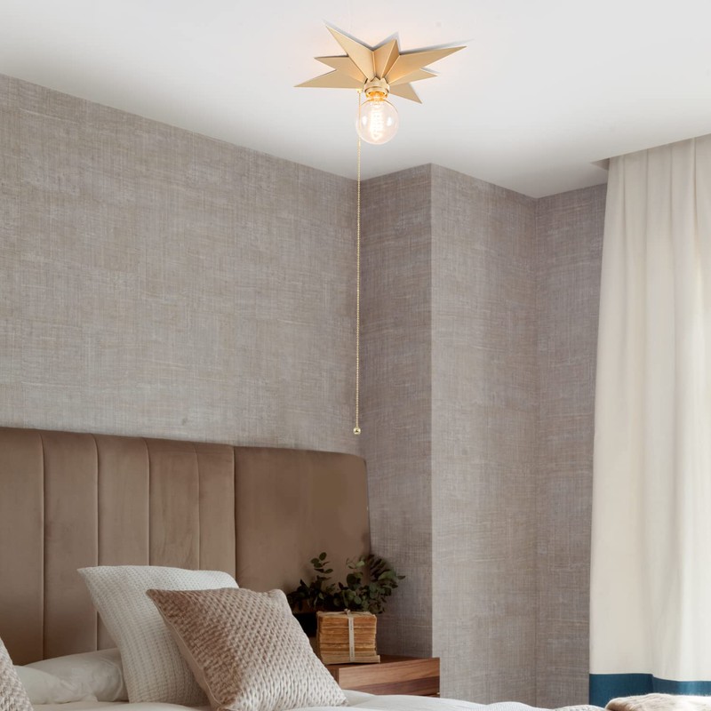 VILUXY Flush Mount Ceiling Light, Gold Star Light Fixtures Mini
