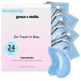 grace & stella - Eye Pads Against Dark Circles, Eye Pads Reduce Dark Circles, Eye Pads Against Bags and Wrinkles, Cooling and Refreshing Eye Pads Masks, Gel Eye Pads [48 Pairs, Pink]