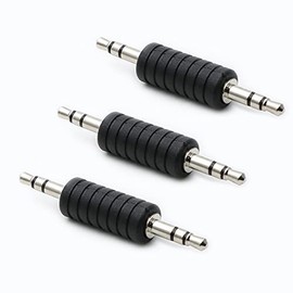rgzhihuifz 3-Pack 3.5mm Jack to 3.5mm Audio Male Adapter Connectors