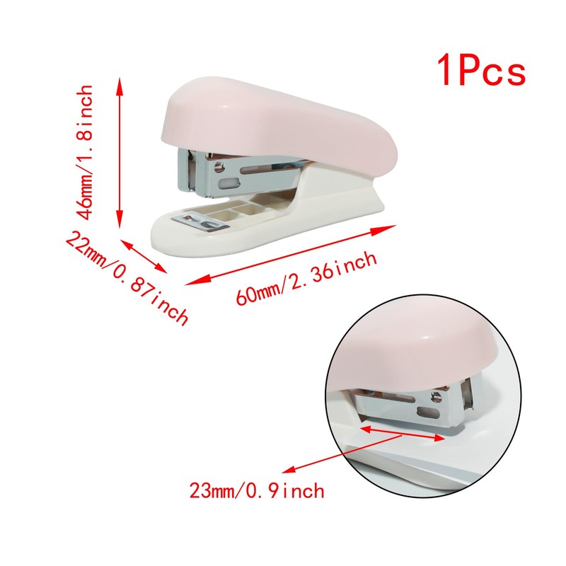 Lilaly 1 Pack Staplers for Desk Staplers, Blue Stapler, Miniature