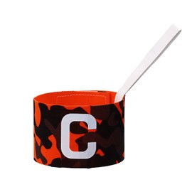 ONLYKXY Captain Armbands 6x37CM/2.36x14.56inch Adjustable Leader Armband for Soccer Basketball Volleyball School Team Competition Coach Players Wrist Arm Bands (Camouflage Orange)