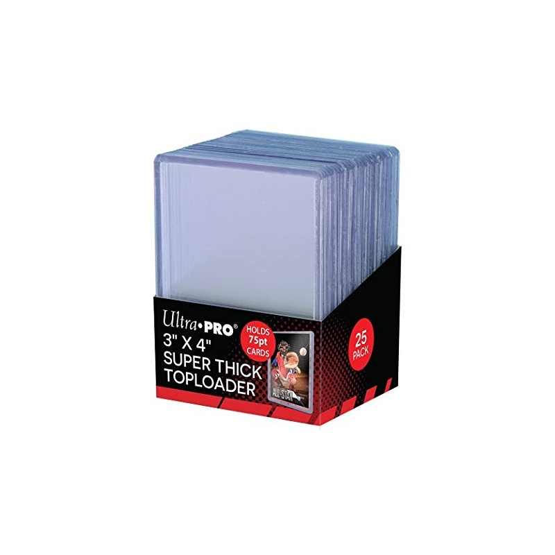 Ultra Pro 3 x 4 Super Thick Baseball Card Toploaders,Polyvinyl