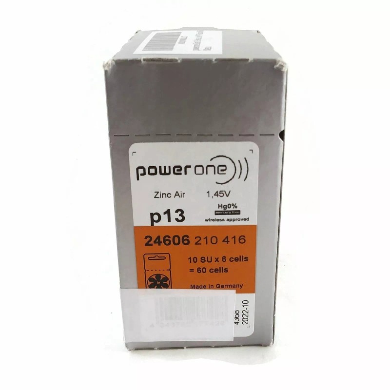 Power-One Power One Size 13 Hearing Aid Batteries P13 Wireless