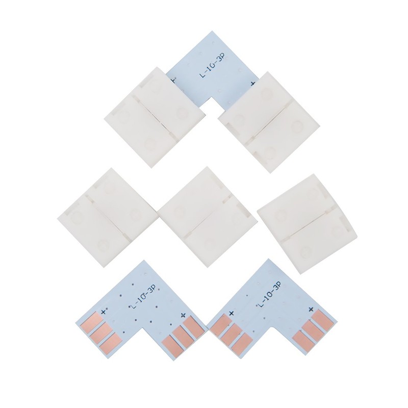 BTF-LIGHTING 10 Sets 3PIN 10mm 0.39in Width Right Angle L
