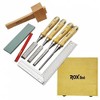 ROX Wood 8-Pieces Woodworking Carving Tools Chisel Set with Red