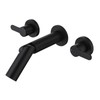 Wall Mount Bathroom Faucet Matte Black,Solid Brass Wall Mounted Sink