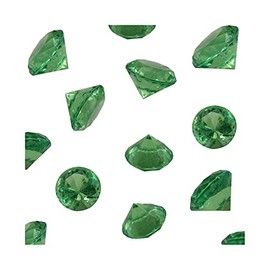 WELMATCH Green Acrylic Diamond Vase Fillers 2 Pounds - 500 pcs 3/4 Inch Wedding Party Event Banquet Birthday Decoration Crystals Gem Table Scatters (Green 500 pcs)