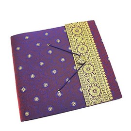 Large Photo Album Indian Sari Design 240 mm x 260 mm Purple