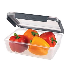 SnapLock by Progressive 12-Cup Storage Container - Gray, Easy-To-Open, Leak-Proof Silicone Seal, Snap-Off Lid, Stackable, BPA FREE