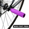 X AUTOHAUX Pair Rear Foot Pegs Footrests Purple for Bicycle