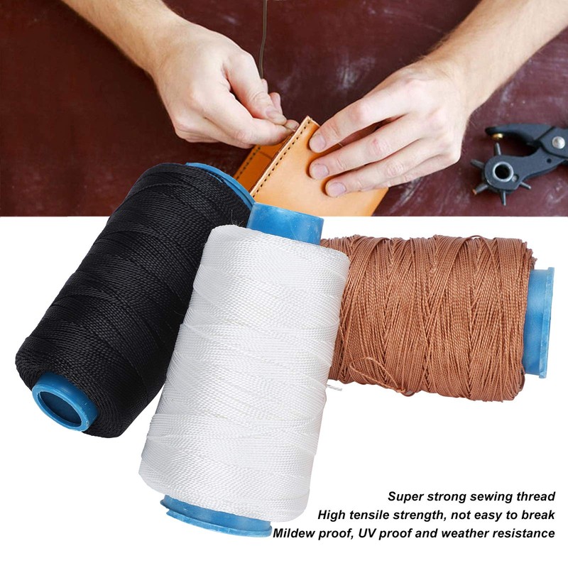 Sewing Thread for Leather, Denim, Hair Weave Bonded Nylon, High
