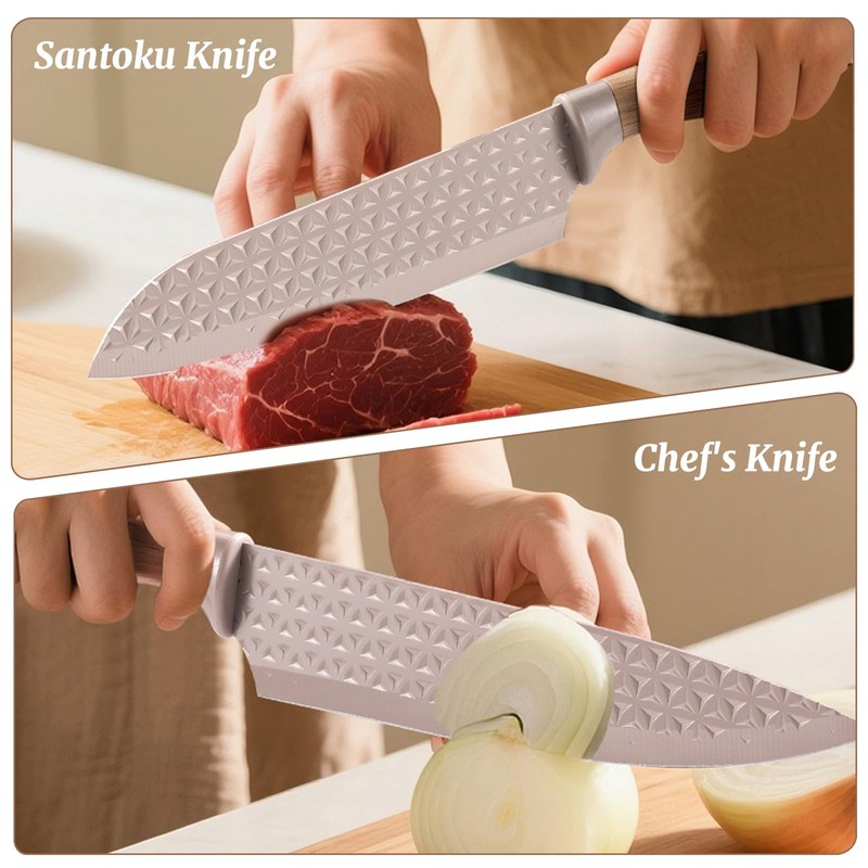 Knife Set, 6 Piece Chef Knife Set for Kitchen, Cooking
