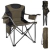 Heavy Duty Folding Camping Chair, 500LBS Capacity, Oversized Padded Outdoor