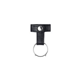 Unicute TU0023 Elbe Chaprie Genuine Leather Loop Key Chain Nail Friendly Key Holder, Made in Japan, Black, Free size