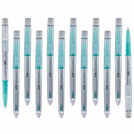 12 x Uni-Ball Signo Erasable Gel Pen | Thermo Sensitive Erasing Ink | 0.7mm Medium Point Nib | Perfect for Home, School & Office | Green