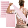 Toalla exfoliante corporal japonesa Rosa KEYRI de doble textura para