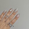 Wedding photography wedding nails white silver veil ♀ - L-Oval