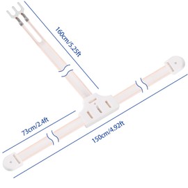 AEDIKO FM Dipole Antenna 300 Ohm T Shape FM Antenna+300-ohm to 75-ohm Transformer(Push-On F Type Balun) for Radio Stereo Tuner Receiver