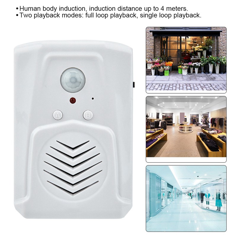 USB/Battery Powered Motion Sensor Alarm MP3 Audio Player Infrared Induction