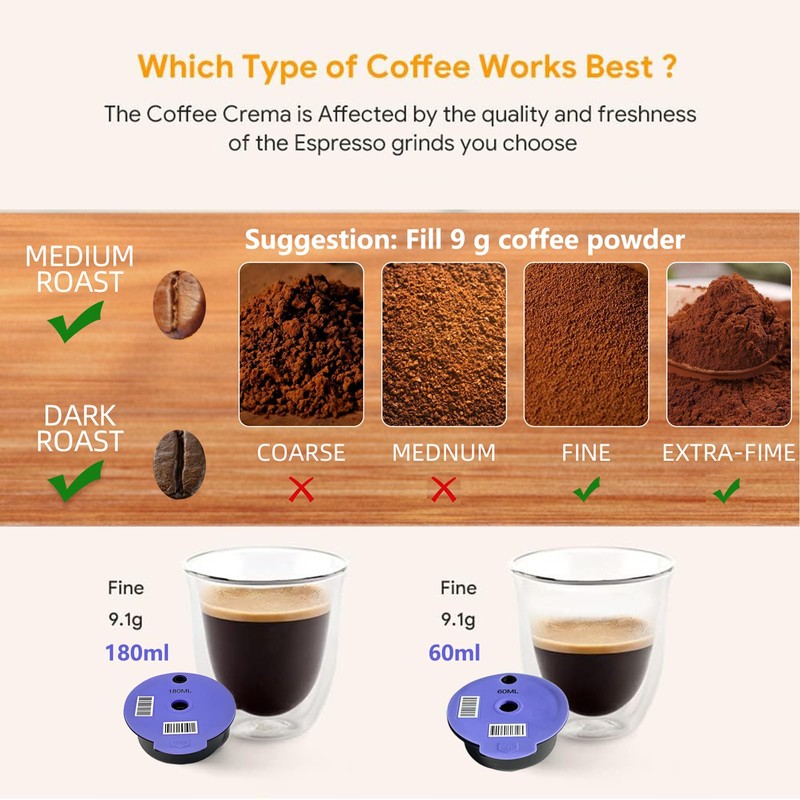 Rueable Coffee Pod 220ML with Silicone Lid Refillable Coffee Pods