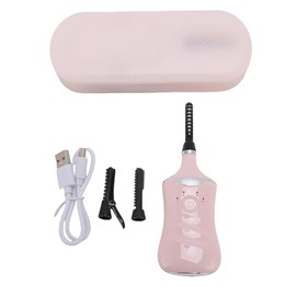 Pongnas Rizador de pestañas eléctrico con calefacción USB, 3 modos de temperatura, 3 cabezales de sujeción reemplazables, función de memoria...       