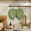 Sisher 2 Pack Cute Leaf Shaped Hand Towel,Kitchen Hand Towels