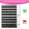 Fadlash Cluster Eyelash Extensions, Individual Eyelashes, 60D 0.07 D Curl,