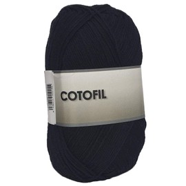 Cotton Yarn Cotofil 100% Cotton, Perfect for DIY and Hand Knitting Yarns (Black Colour, 100g, Aprox.220 m, Pack of 3)