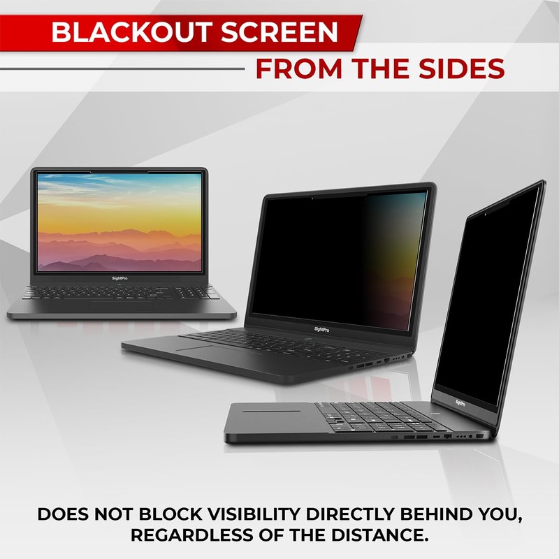 SightPro Magnetic Laptop Privacy Screen 15.6 Inch 16:9 - Removable