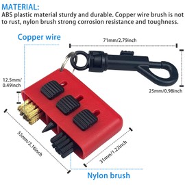 Ieron 3PCS 3 In 1 Golf Club Groove Cleaning Brush Shoe Cleaning Kit With A Keychain Portable Dust Groove Golf Club Brush（3 Colors）