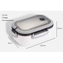 Générique Bento-Box, Lunchbox, Lunchbox, Picknickbox, Lunchbox, Brotdose, 100 % wasserdicht, mikrowellengeeignet