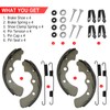 Front Brake Shoes Springs Pins Left&Right for Kawasaki Mule 3000
