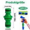 MOAZIFI Pack of 12 Hose Connectors, 1/2 Inch, Hose Coupling