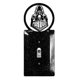 SWEN Products PURDUE BOILERMAKERS Collegiate Metal Plate Cover (Single Switch Black)