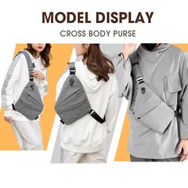 Crossbody Travel Bags for Women, New Theft Proof Safe Slim Sling Travel Purses, Personal Flex Bag for Men Women