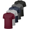 5 Pack Workout Shirts for Men-Quick Dry Black Gym Moisture