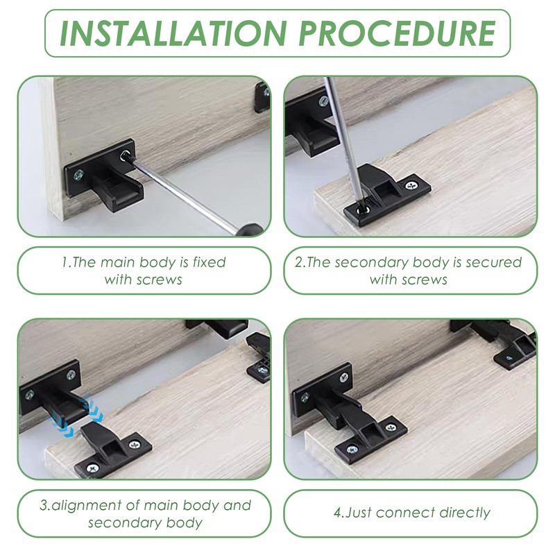 4 Pairs Keku AS Push Fittings, Keku Push in Plinth