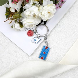 Durable Basketball Keychain for Women, Inspirational Gifts, Travel Accessories, Friendship Keyring, Good Friend Birthday, Thank You, Girlfriend, Retirement, Unique Gifts for Women