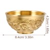 VOSAREA Brass Treasure Bowl Gold Decorative Tray Mixing Bowls Plate