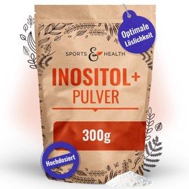 Inositol + Powder - 300g Myo Inositol - Inositol 2000mg per Daily Dose - Free from Additives - Mio Inositol High Dose