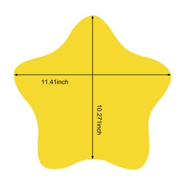 WANDIC Dry Erase Circles, 10 Pcs 10 Colors Star Removable Vinyl Dots Decals Colorful Non-Magnetic Dry Erase Table Spots Markers for School Painting Teaching Blackboard Stickers, 11.4inch