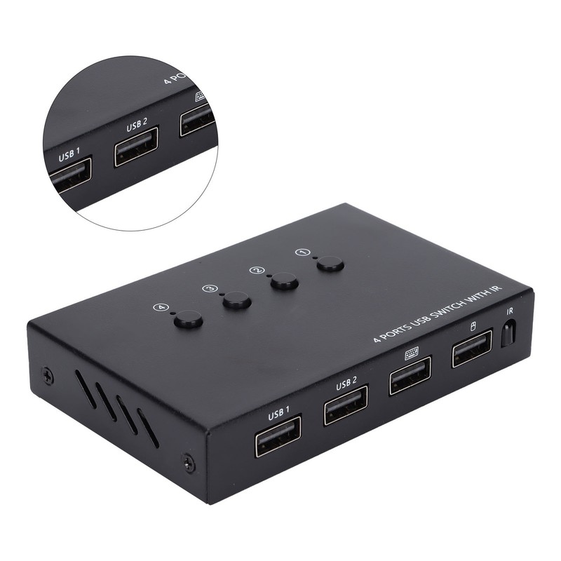 USB Switch USB2.0 Full Speed Transmission 2 Switching Modes 4