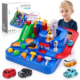 EUTOYZ Car Adventure Toys for 3 4 5 6 Year Old Boys Gifts for 3 4 5 6 Year Old Boys Toys Age 3-6 City Rescue Preschool Educational Toy Xmas Gifts for Kids Toys Birthday Presents Cars Games Track Toy