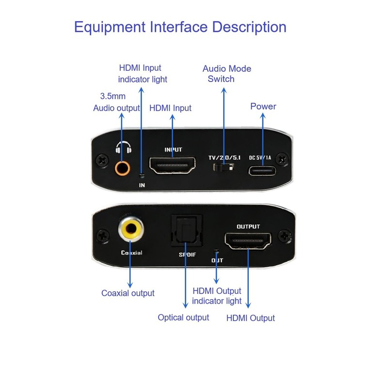 4K30 - Extractor/adaptador de audio HDMI, HDMI a 3,5 mm