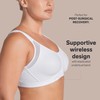 Leonisa Women's Posture Corrector Wireless Back Support Bra, White, 40B