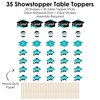Big Dot of Happiness 2024 Teal Graduation Party Centerpiece Sticks