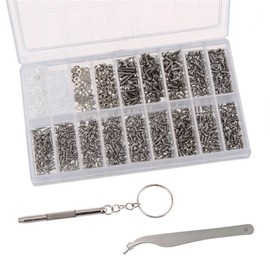 YANYULI Machine Screw Kit, Eyeglass Screws, 1,100 Pieces with Storage Case, Repair Kit, Glasses Repair, Watch Repair, Precision Equipment, Screw Replacement