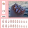 YXRXKJ ネイルチップ ミディアム 24枚入り ネイルチップ ショート 人気 和風 かわいい シンプル